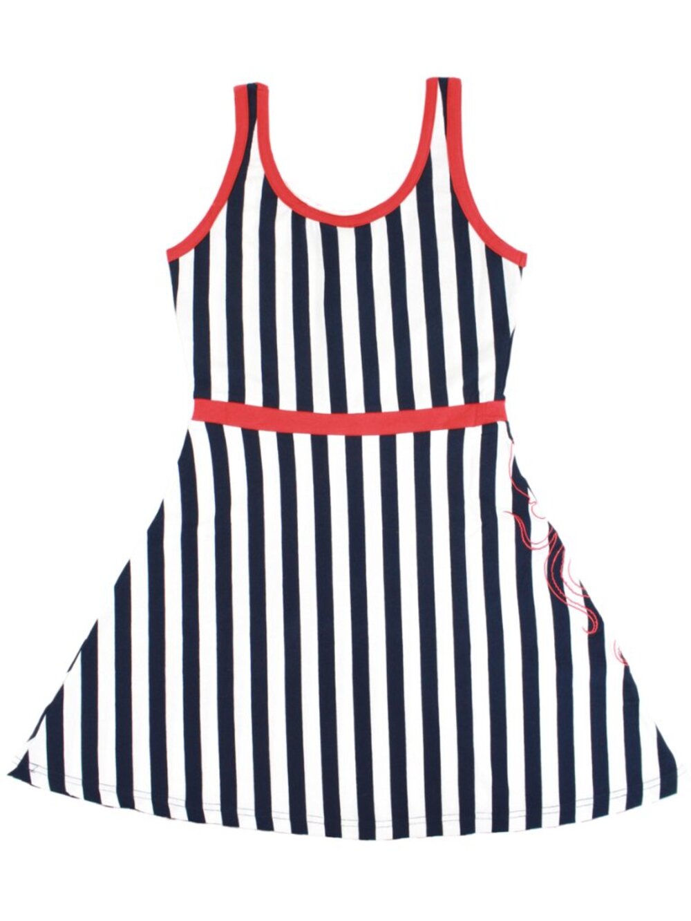 Blue & White Striped Octopus Dress - Picture 4 of 9